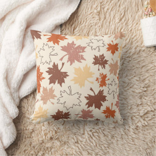 Herbstmaple verlasse Erdtöne Kissen