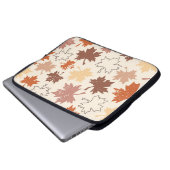 Herbstmaple verlasse Erdtöne Laptopschutzhülle (Vorne Knopf)