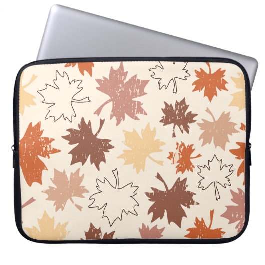 Herbstmaple verlasse Erdtöne Laptopschutzhülle (Vorderseite)
