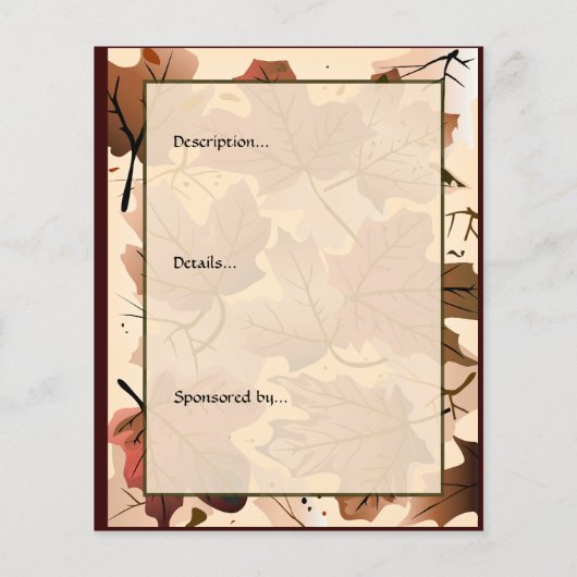 Herbstmaple Verlasse Forest Floor Small Event Flye Flyer (Hinten)
