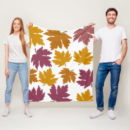 Herbstmaple Verlasst modern Fleecedecke
