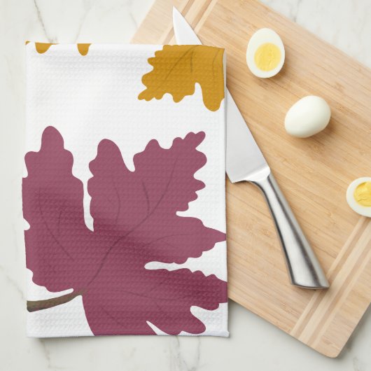 Herbstmaple Verlasst modern Geschirrtuch (Viertel Falte)