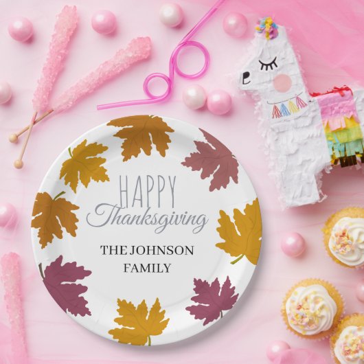 Herbstmaple Verlasst modern Pappteller (Party)