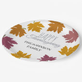 Herbstmaple Verlasst modern Pappteller (Schrägansicht)