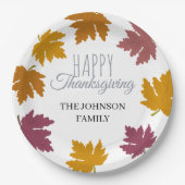 Herbstmaple Verlasst modern Pappteller (Vorderseite)