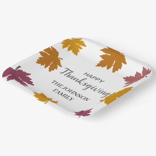 Herbstmaple Verlasst modern Pappteller (Gewinkelt)