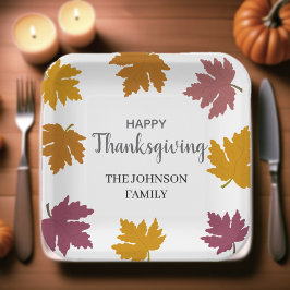 Herbstmaple Verlasst modern Pappteller