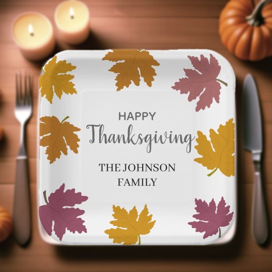 Herbstmaple Verlasst modern Pappteller