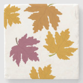 Herbstmaple Verlasst modern Steinuntersetzer (Vorderseite)