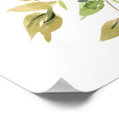 Herbstmarigold Blumengestein Hochzeitszeichen Poster (Ecke)