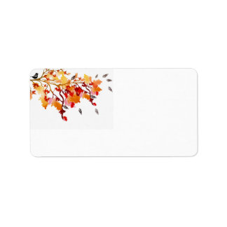 Herbstmarke Adressaufkleber