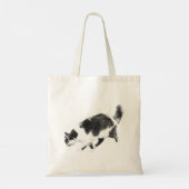 Herbstmarktkatze in Tinte Tragetasche (Rückseite)