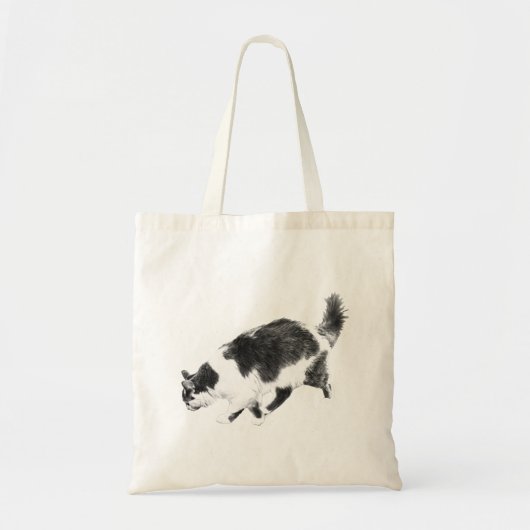 Herbstmarktkatze in Tinte Tragetasche (Vorne)
