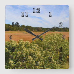Herbstmarsch-Wall-Uhr Quadratische Wanduhr