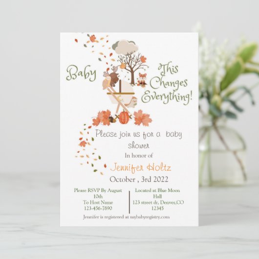 Herbstmassage Einladung (Stehend Vorderseite)