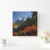 Herbstmauer Quadratische Wanduhr (Zuhause)