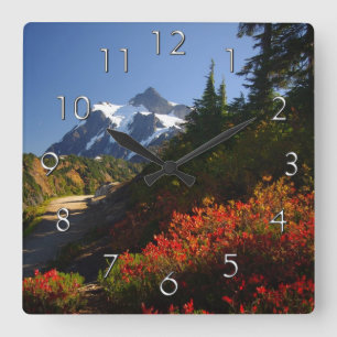 Herbstmauer Quadratische Wanduhr