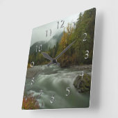 Herbstmauer Quadratische Wanduhr (Winkel)