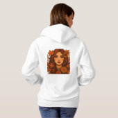 Herbstmaus - Frauen mit Herbstgeburten Blume Hoodie (Schwarz voll)