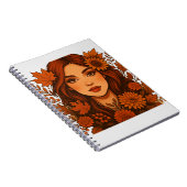 Herbstmaus - Frauen mit Herbstgeburten Blume Notizblock (Rechte Seite)