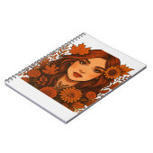 Herbstmaus - Frauen mit Herbstgeburten Blume Notizblock (Linke Seite)