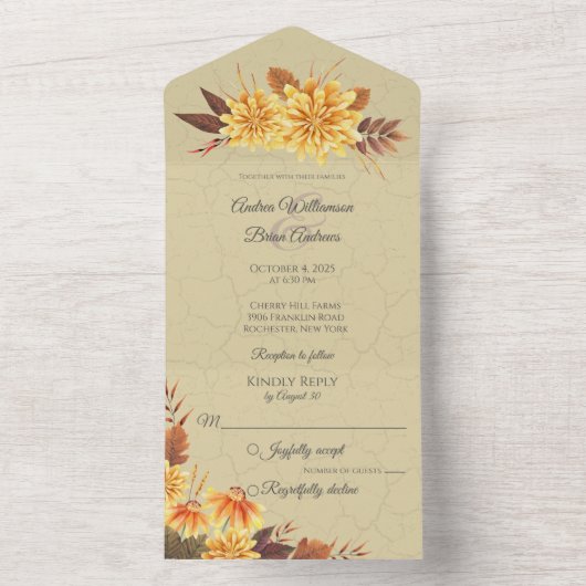 Herbstmaus mit Folien All In One Einladung (Innen Boden)