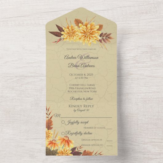 Herbstmaus mit Folien All In One Einladung (Innen Boden)