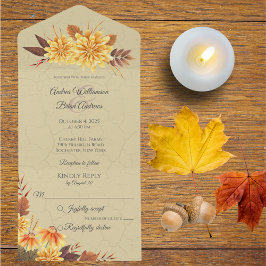 Herbstmaus mit Folien All In One Einladung