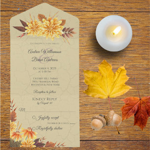 Herbstmaus mit Folien All In One Einladung