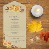 Herbstmaus mit Folien All In One Einladung