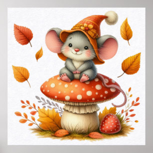 Herbstmausposter Poster