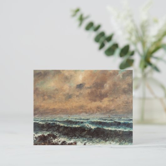 Herbstmeer - Gustave Courbet Postkarte (Stehend Vorderseite)