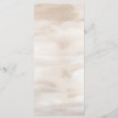 Herbstmenü Watercolor Boho Wedding Menükarte (Rückseite)