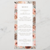 Herbstmenü Watercolor Boho Wedding Menükarte (Vorderseite)