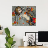 Herbstmermaid Fantasy Art Print Poster (Heimbüro)