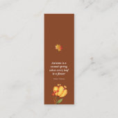 Herbstmesmerisierende Mini-Lesezeichen-Rufkarte Telefonnummerkarte (Vorderseite)