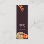 Herbstmesmerisierende Mini-Lesezeichen-Rufkarte Telefonnummerkarte (Vorderseite)