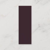 Herbstmesmerisierende Mini-Lesezeichen-Rufkarte Telefonnummerkarte (Rückseite)