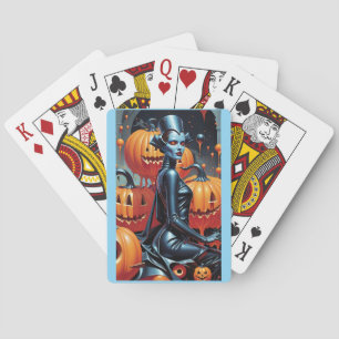 Herbstmode-Wochenend-Hexenkönigin Spielkarten
