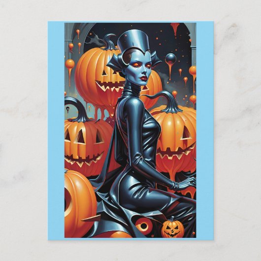 Herbstmode-Wochenende-Hexenkönigin Postkarte (Vorderseite)