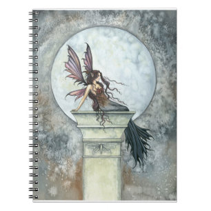 Herbstmond-Fantasie-Feennotebook Notizblock