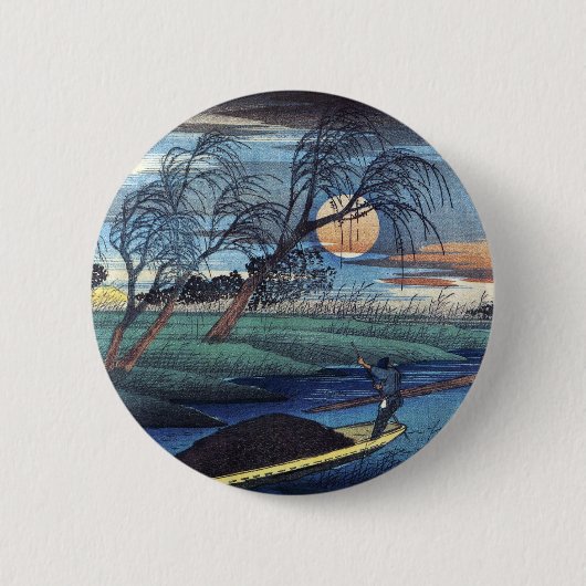 Herbstmond in Seba, Hiroshige Button (Vorderseite)