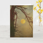 Herbstmond Karte (Gelbe Blume)