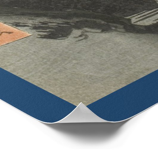 Herbstmond über Ishiyama Tempel Poster (Ecke)