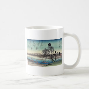 Herbstmond über Tama Fluss durch Ando, Hiroshige Kaffeetasse