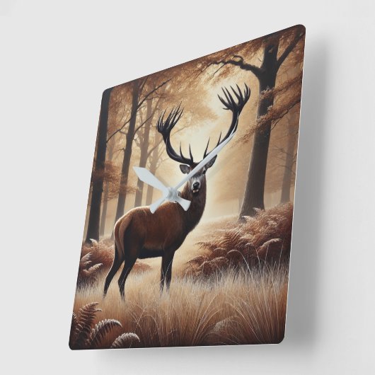 Herbstmontage Quadratische Wanduhr (Winkel)