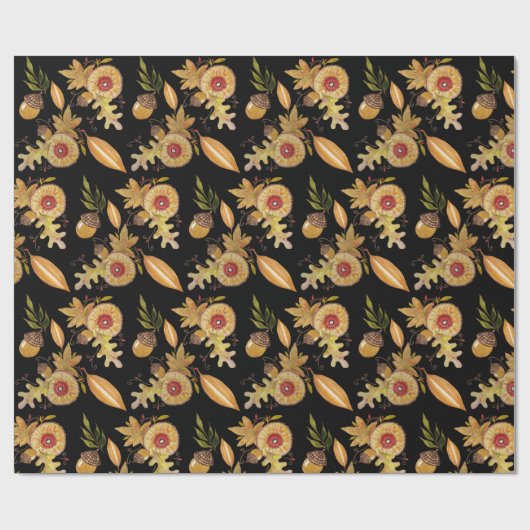 Herbstmood Acorn Geschenkpapier (Flach)