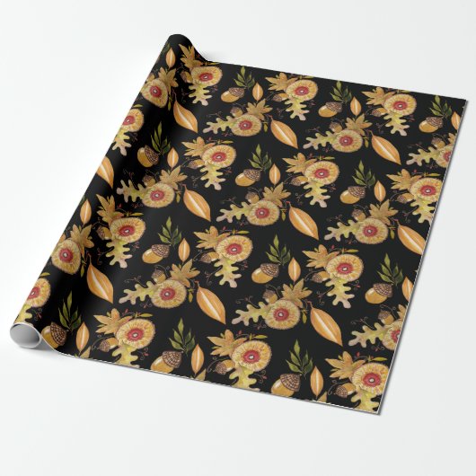 Herbstmood Acorn Geschenkpapier (Ungerollt)
