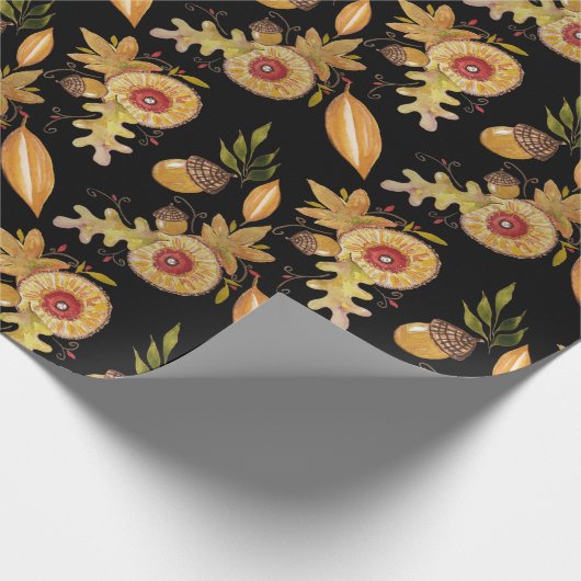 Herbstmood Acorn Geschenkpapier (Ecke)