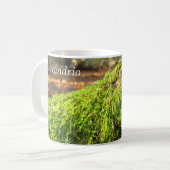 Herbstmoos in goldener Sonne - Personalisiert Kaffeetasse (Vorderseite Links)